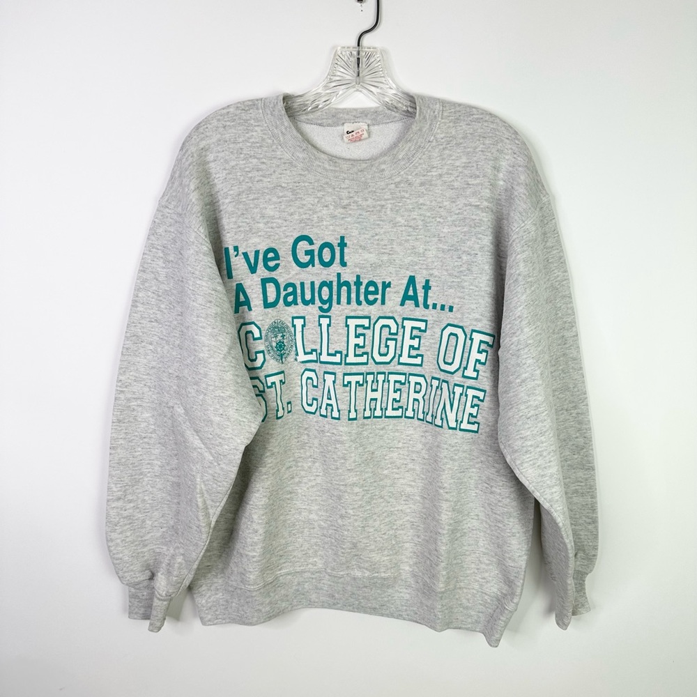 Vintage Collegiate Pacific St Catherine University Minnesota Crewneck Women’s XL